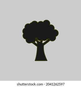 simple vector silhouette tree icon