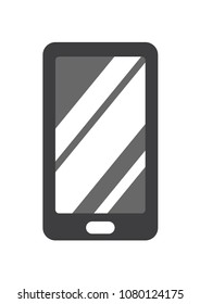Simple vector smartphone illustration isolated on white background.