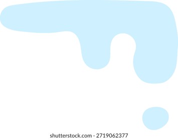 Einfache Vektor Schnee Cartoon Hill Dripping