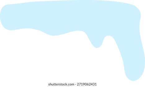 Einfache Vektor Schnee Cartoon Hill Dripping