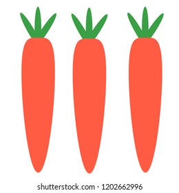 Simple vector of some carrots.