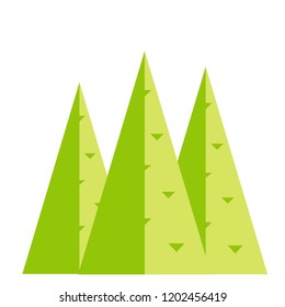Simple vector of some green pines.