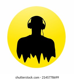 simple vector someone is listening to music