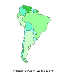Simple vector of south america continent