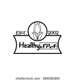 Simple vector SPA logo for Healthy and Beauty SPA.