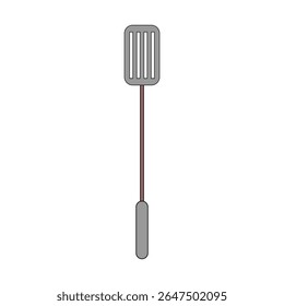Espátula vetorial simples com alça longa, perfeito para grelhar, churrasco ou projetos de cozinha