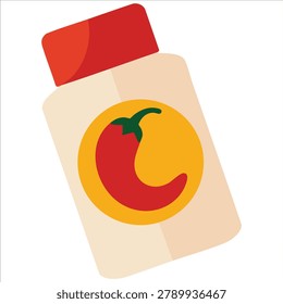 Simple vector of spice box with various spice icons for seasoning concepts