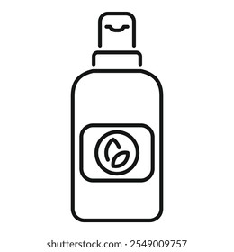 Simple vector of a spray bottle containing a natural cleaning product, perfect for minimalist designs