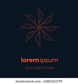 Simple Vector stars orange color