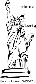 Simple vector statue of liberty, vector statue of liberty 