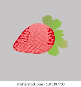 Simple vector de un kartoon de fresa