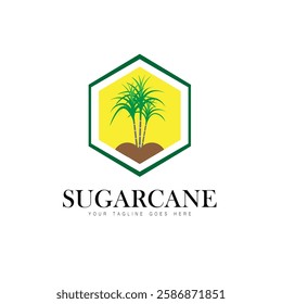 SIMPLE VECTOR SUGAR CANE FARM LOGO