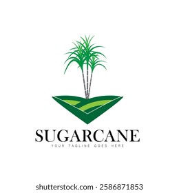 SIMPLE VECTOR SUGAR CANE FARM LOGO