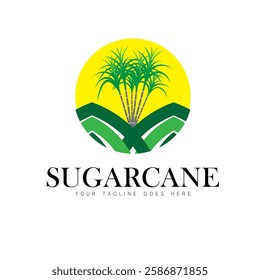 SIMPLE VECTOR SUGAR CANE FARM LOGO