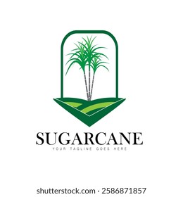 SIMPLE VECTOR SUGAR CANE FARM LOGO