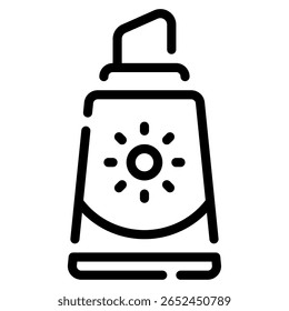 Simple vector of a sunscreen stick with a cap and body.