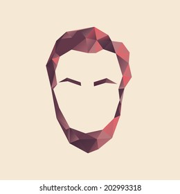 A simple vector symbol of Abraham Lincoln in a polygonal style