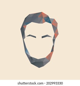 A simple vector symbol of Abraham Lincoln in a polygonal style