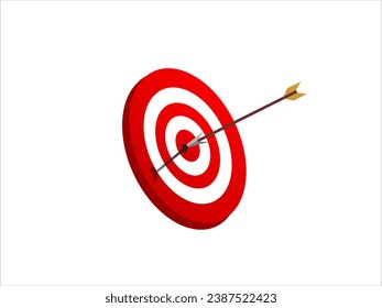 simple vector target and one 3D arrow