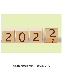 
simple vector text to welcome the new year 2022