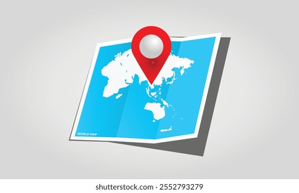 simple vector tourist destination map