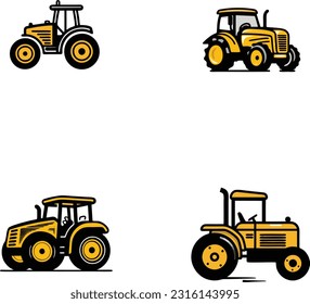 simple vector Tractor icon design 