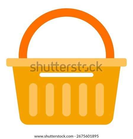 Simple vector of a traditional market basket icon.