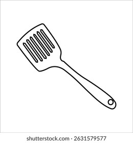 Ícone de espátula tradicional de vetor simples. Ferramentas para cozinhar. Eletrodomésticos.