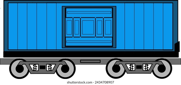 simple vector of train cargo carriage