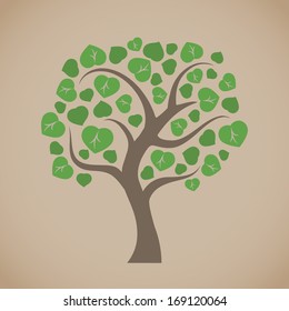 Simple vector tree isolated vector illustration