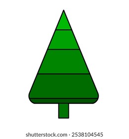simple vector of a tree with smooth lines and minimal detail