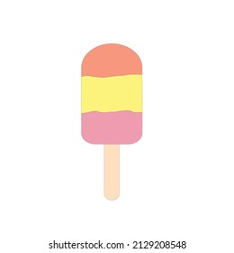 icono de helado simple vector .tricolor