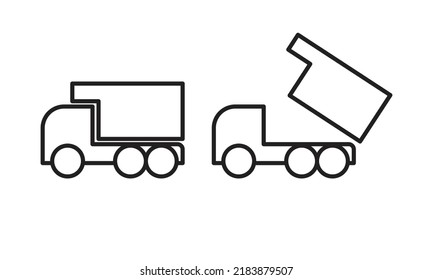 Simple vector truck. Great for children's books and content development