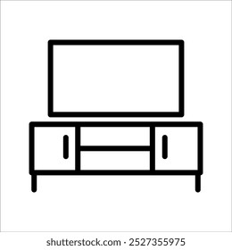 simple vector tv stand icon design