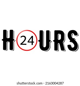 Simple Vector Twenty Four Hours Stock Vector (Royalty Free) 2163004287 ...