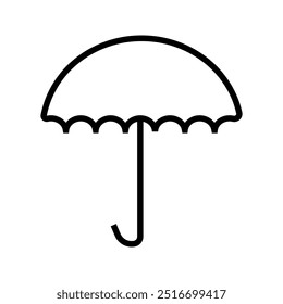 simple vector umbrella icon Umbrella outline icon. linear style sign for mobile concept and web design. Rain protection simple line vector icon. Symbols, logo illustrations.
