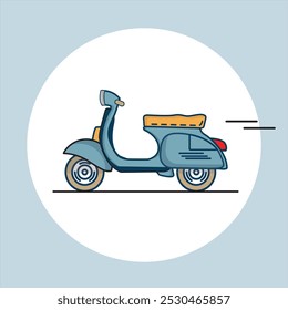 SIMPLE VECTOR VESPA OLD SCHOOL COOL