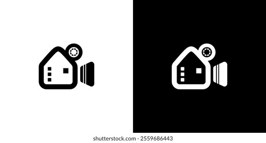 simple vector video shooting logo