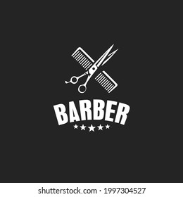 vintage simple vectorial para el logotipo de barber shop