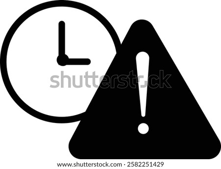 a simple vector of wall clock and deadline reminder