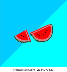 simple vector of watermelon fresh fruit
