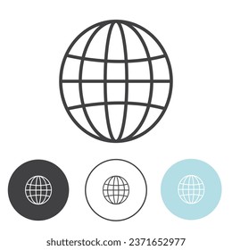 simple Vector web Icon isolated on a white background with three styles. web Icon logo vector design template - EPS 10