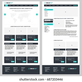 Simple Vector Website Template Design 