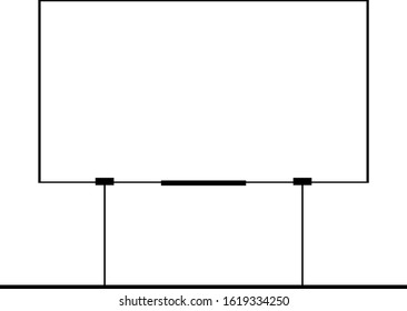 SIMPLE VECTOR OF  WHITEBOARD  WITH COPY SPACE 