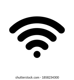 Diseño de iconos redondeados mediante un simple vector wifi.