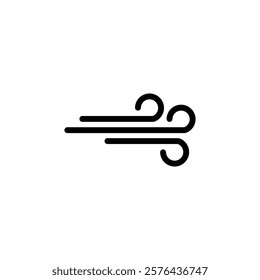 Simple Vector Wind Icon for Weather.