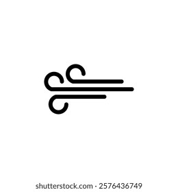 Simple Vector Wind Icon for Weather.
