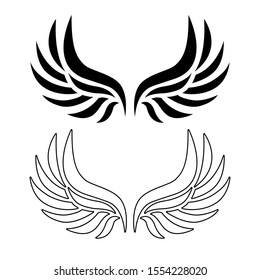 Simple vector with wing art design