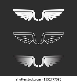 simple vector with wing silhouettes art