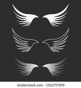 simple vector with wing silhouettes art